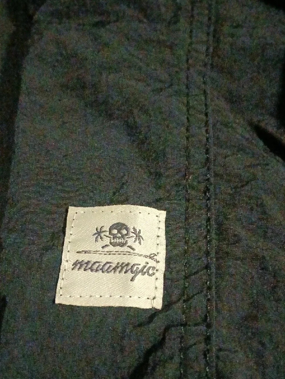 Maamgic Men’s Swim Trunks/Shorts Black Nylon Pockets Large
